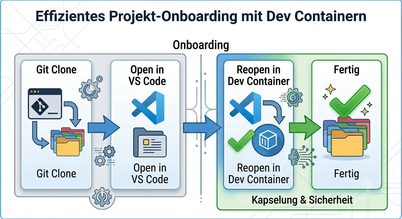 Effizientes Projekt-Onboarding mit Dev-Containern