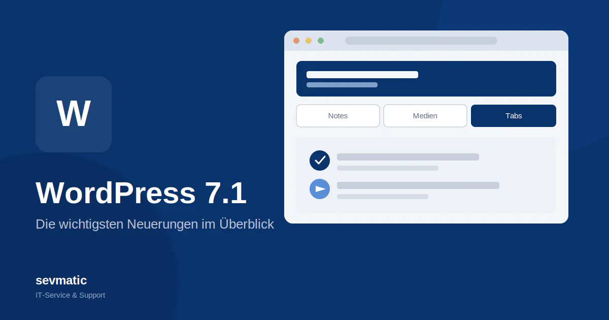 WordPress 7.1: Das bringt das neue Release für Ihre Website